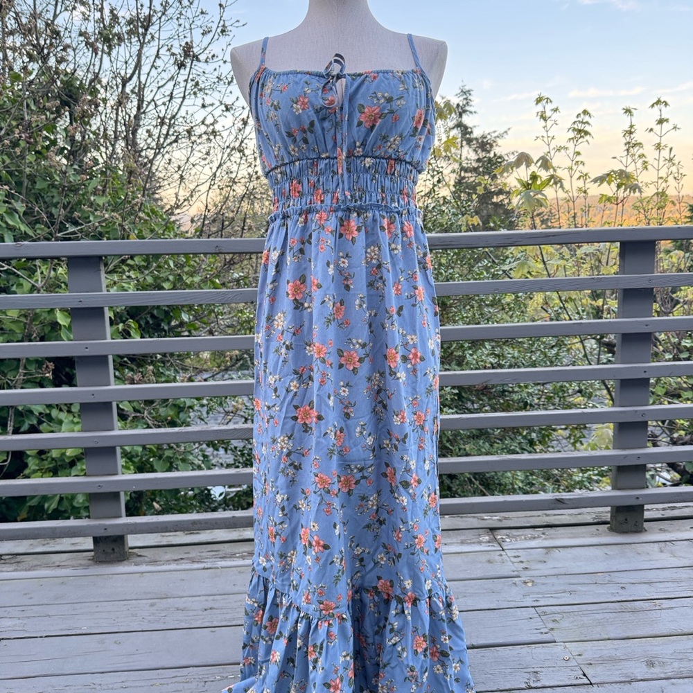 Inspired Hearts Blue Floral Dress